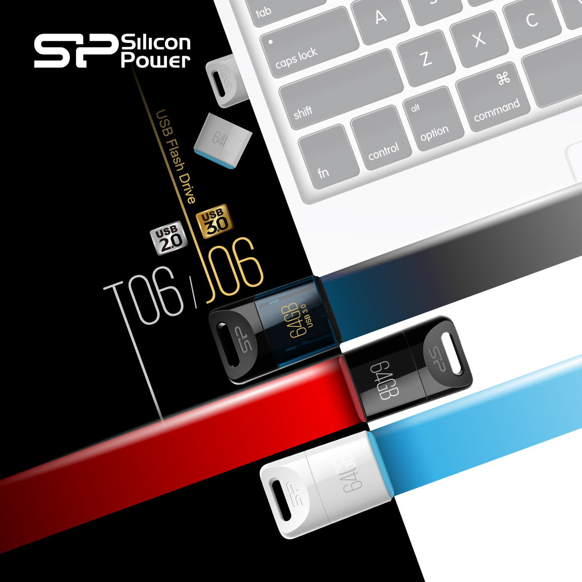 Флеш-накопители Touch T06 с USB 2.0 и Jewel J06 с USB 3.0 от компании Silicon Power: компактные, легкие и эффектные